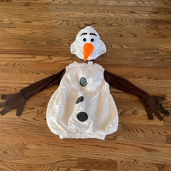 DISNEY FROZEN OLAF COSTUME - two piece halloween dress up costume 7/8T - Picture 5 of 8